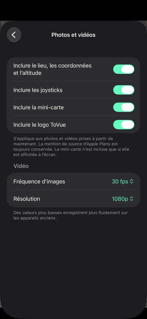 Choisissez ce qui apparaît à l’image — Ajoutez les joysticks ou la mini-carte