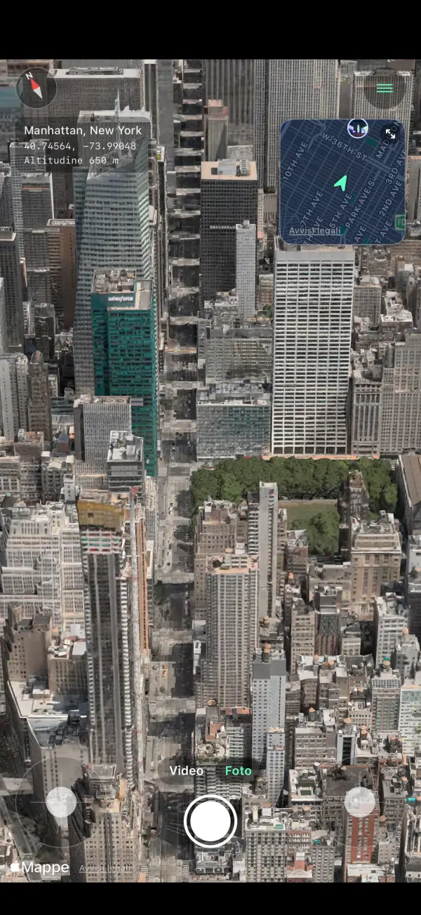 Vola libero sulle mappe 3D — Vedi dove sei sulla minimappa